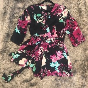 YUMI KIM 100% Silk, Floral Romper